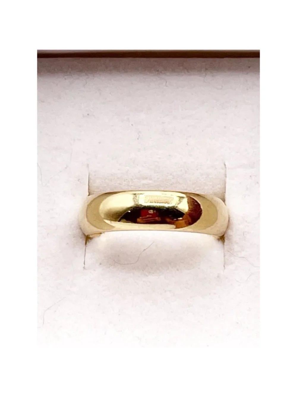 VTG 18KT GE Gold Electroplated Comfort Fit Band Ring Classic Wedding Size 7.5